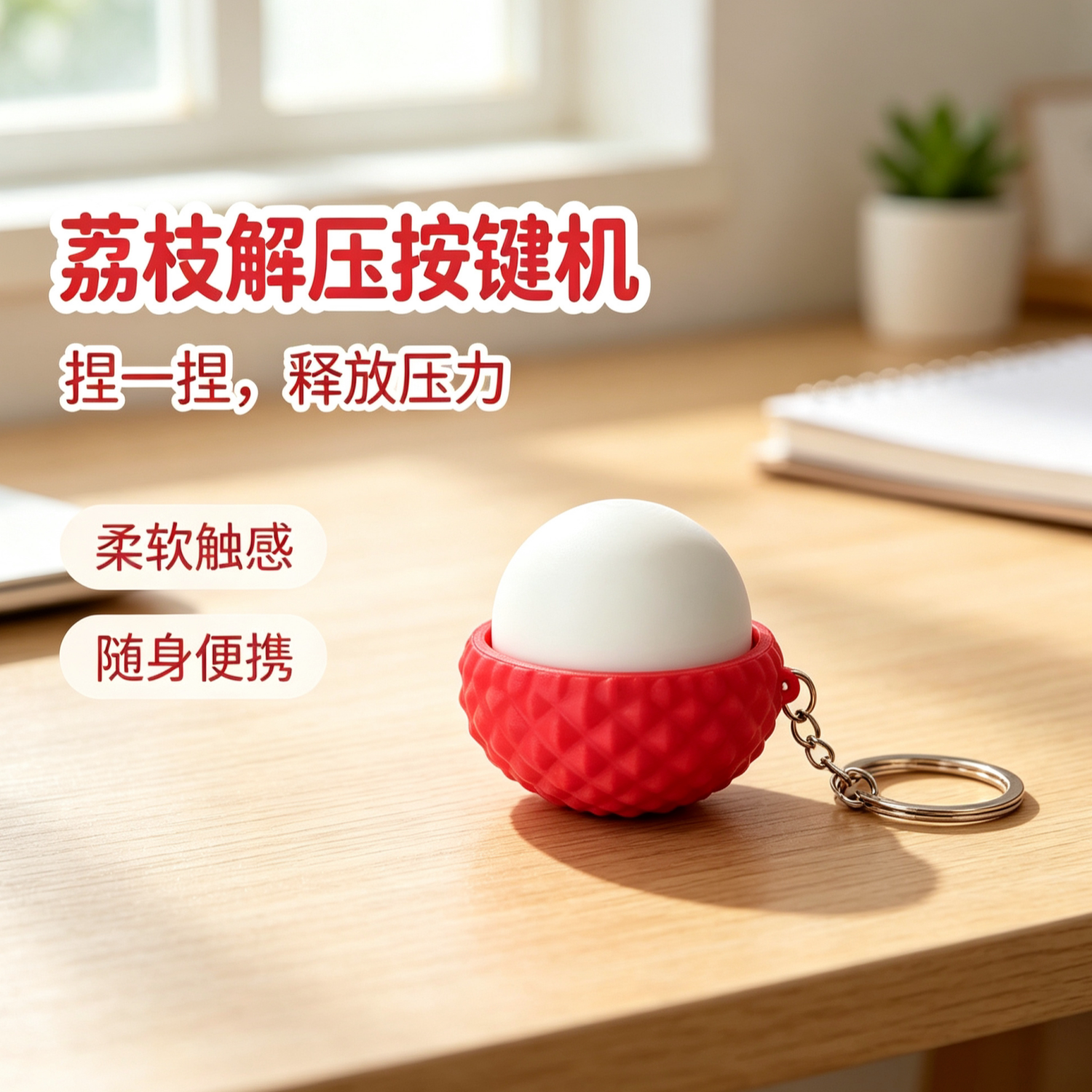 3D解压蛋糕按键捏捏乐钥匙扣