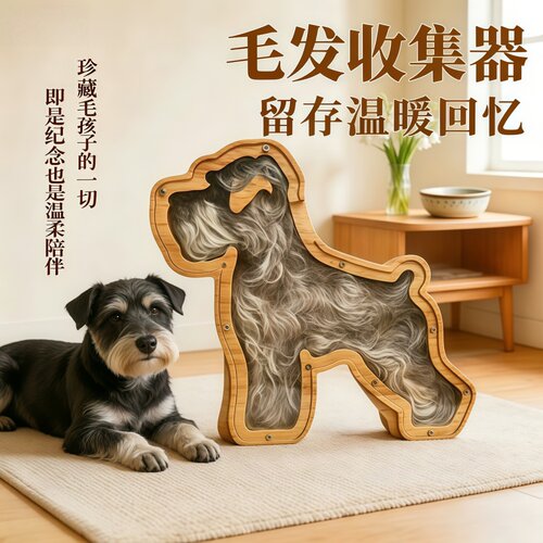 实木宠物毛发纪念收纳盒