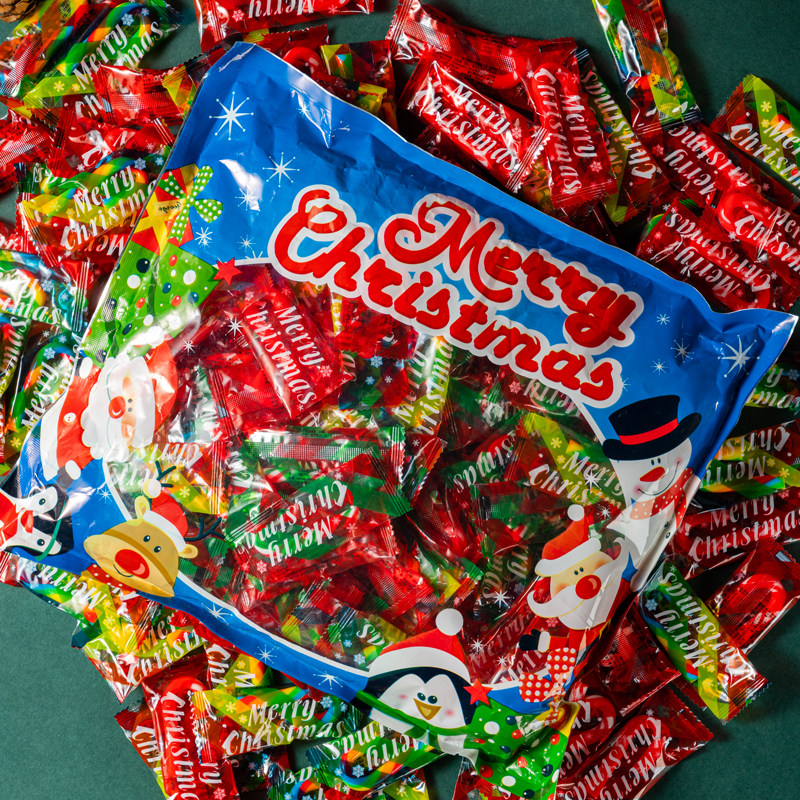 圣诞节糖果礼盒装创意零食批平安夜儿童棒棒糖礼物拐杖糖