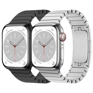 适用于iwatch s10表带苹果手表10代apple watch Ultra/se/9/8金属不锈钢表带磁吸女高级感星光色夏天运动男46
