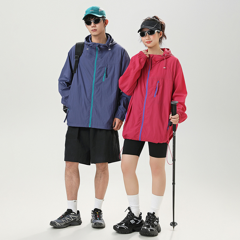 NASA户外透气防晒衣男女士夏款轻薄跑步皮肤衣防风防晒服