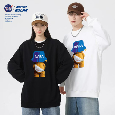 NASA SOLAR联名正品320克纯棉休闲潮牌运动男女同款情侣卫衣M1