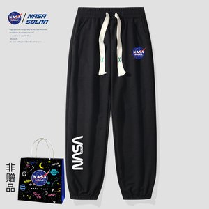 NASA SOLAR联名款2023年新款休闲运动潮牌街头宽松高街束脚卫裤