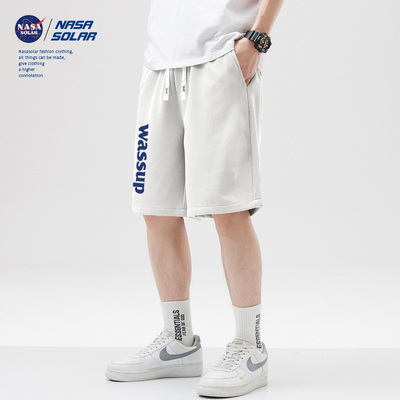 NASA SOLAR夏季运动男士短裤潮牌印花休闲宽松五分简约短裤MD