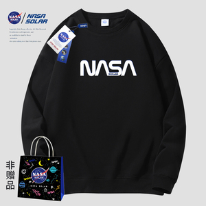 NASASOLAR秋季新款联名卡通印花百搭休闲日常圆领套头卫衣M2