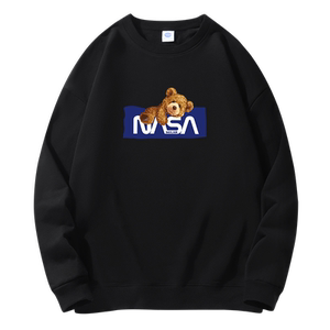 NASASOLAR秋季新款联名卡通印花百搭休闲日常潮牌圆领套头卫衣M4