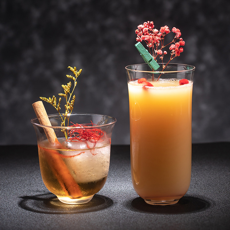 国风鸡尾酒杯水晶玻璃长饮杯