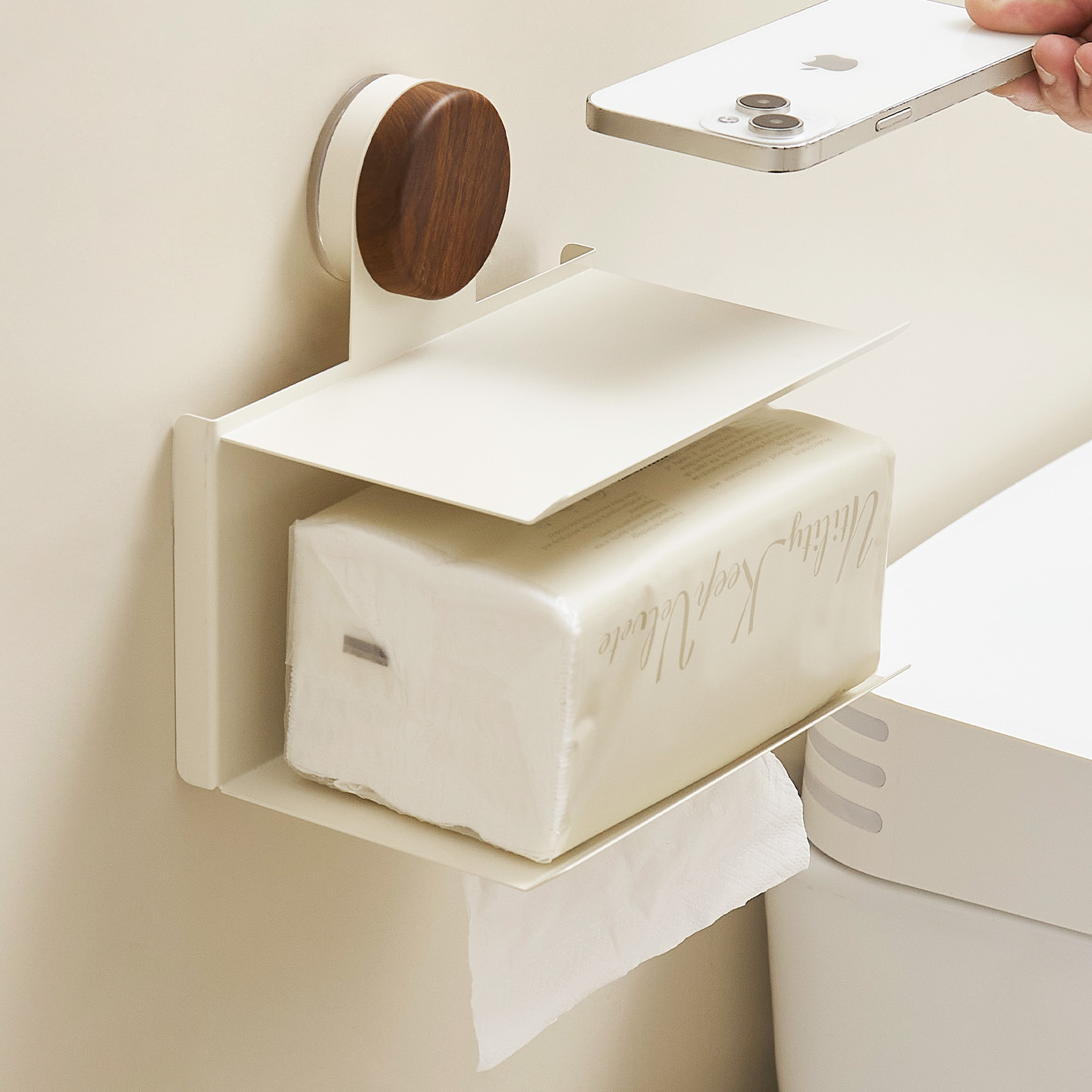 厕所吸盘纸巾架免打孔壁挂式浴室卫生间纸巾盒置物架抽纸盒创意