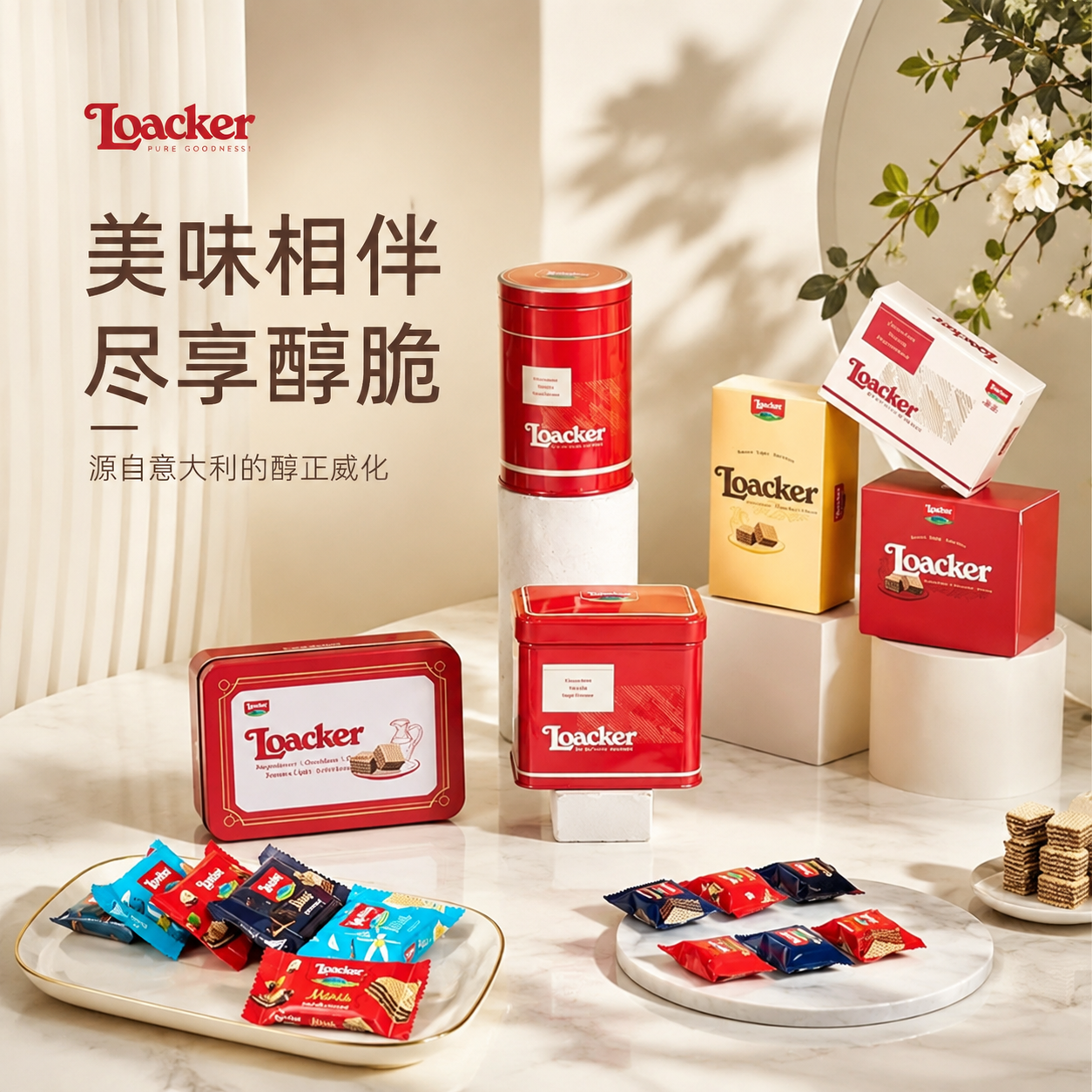 Loacker意大利进口莱家威化饼干礼盒结婚喜糖伴手礼伴郎伴娘礼品