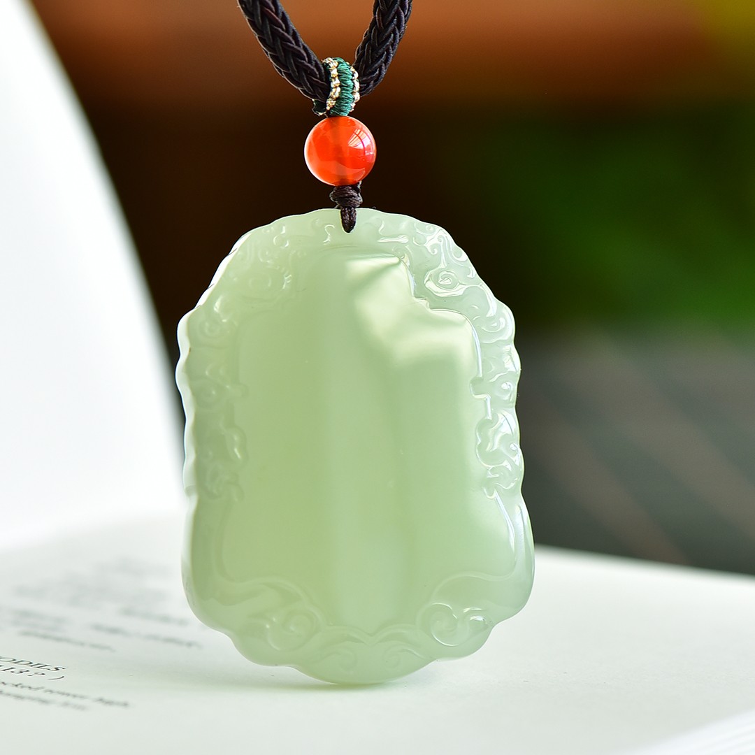 正品保真天然新疆和田玉青海料平安无事牌吊坠挂件男女士玉坠玉佩