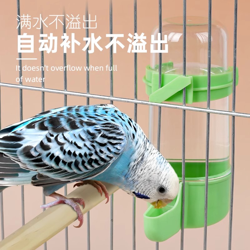 【好货新品】鹦鹉水壶自动饮水器下料器芦丁鸡虎皮牡丹小鸟食盒外