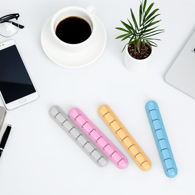 桌面自粘硅胶理线器多功能绕线器耳机数据电线墙面创意整理配件