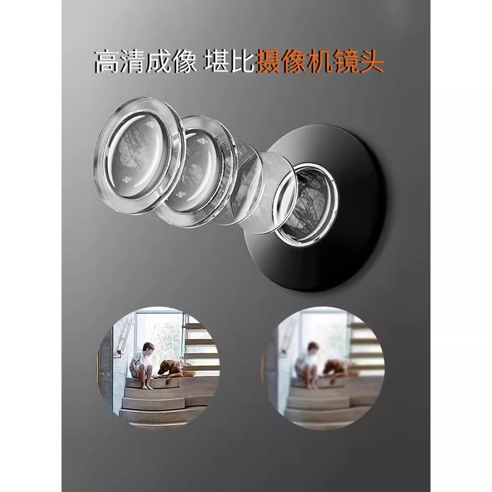防盗门猫眼监控摄像头门铃二合一安全防护老式通用堵洞孔装置