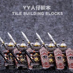 适用于乐高铁浮屠古代士兵金国骑武士铠甲战马武军事积木人仔玩具