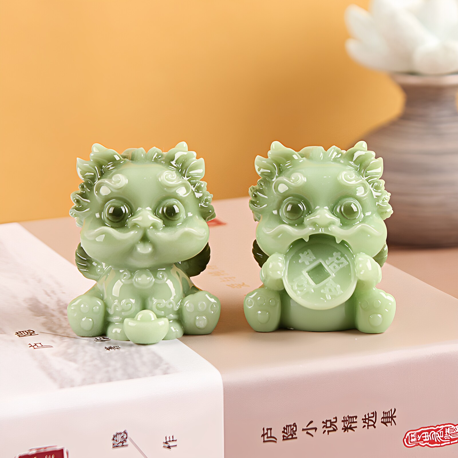 招财貔貅树脂仿玉桌面摆件