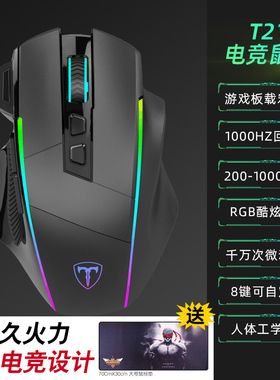 ET游戏电竞鼠标有线无线台式电脑笔记竞技鼠标CF吃鸡LOL家用宏
