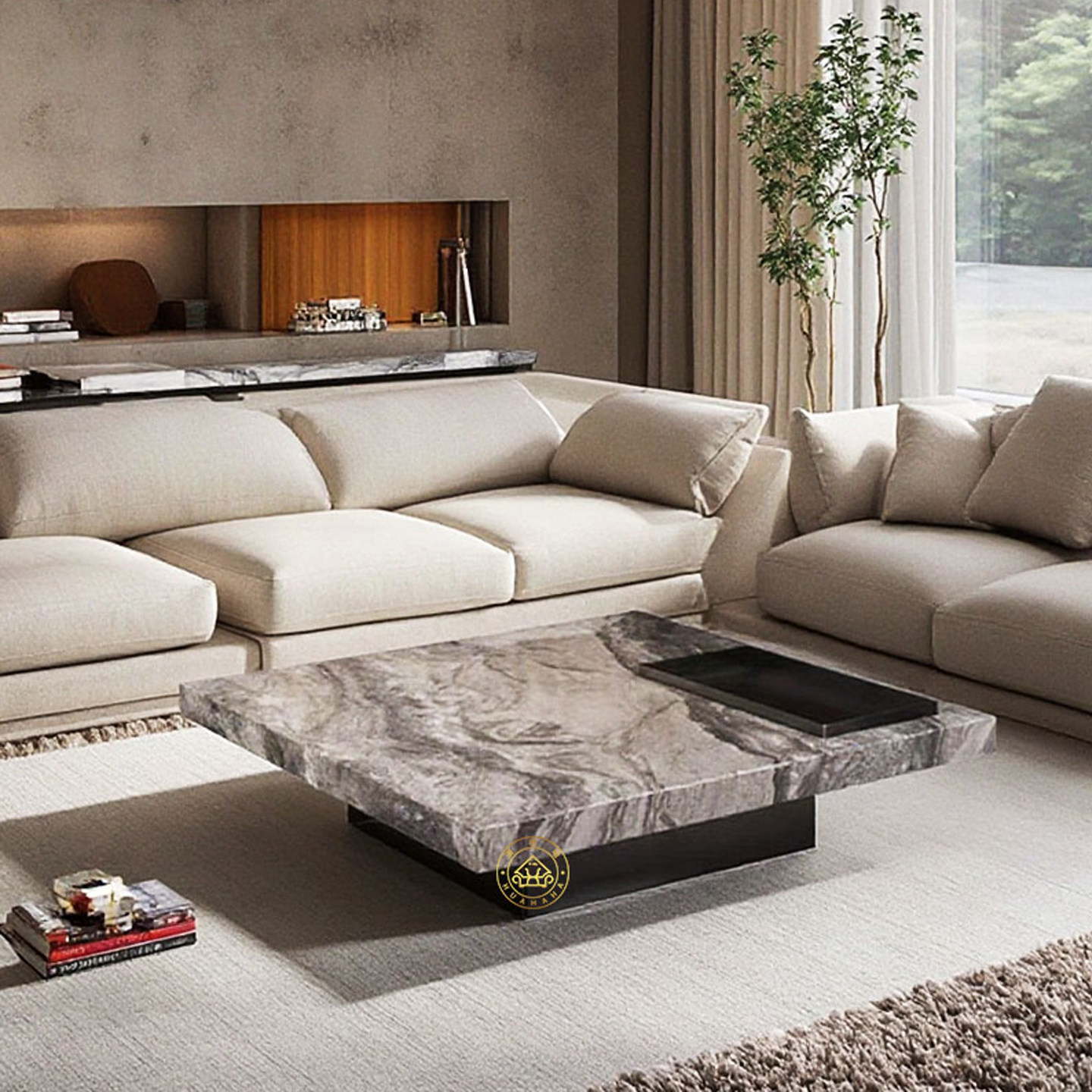 意式轻奢茶台天然大理石家用客厅小户型现代简约不锈钢正方形茶桌,住宅家具,茶几,淘宝优惠券,粉丝福利购,淘宝优惠卷