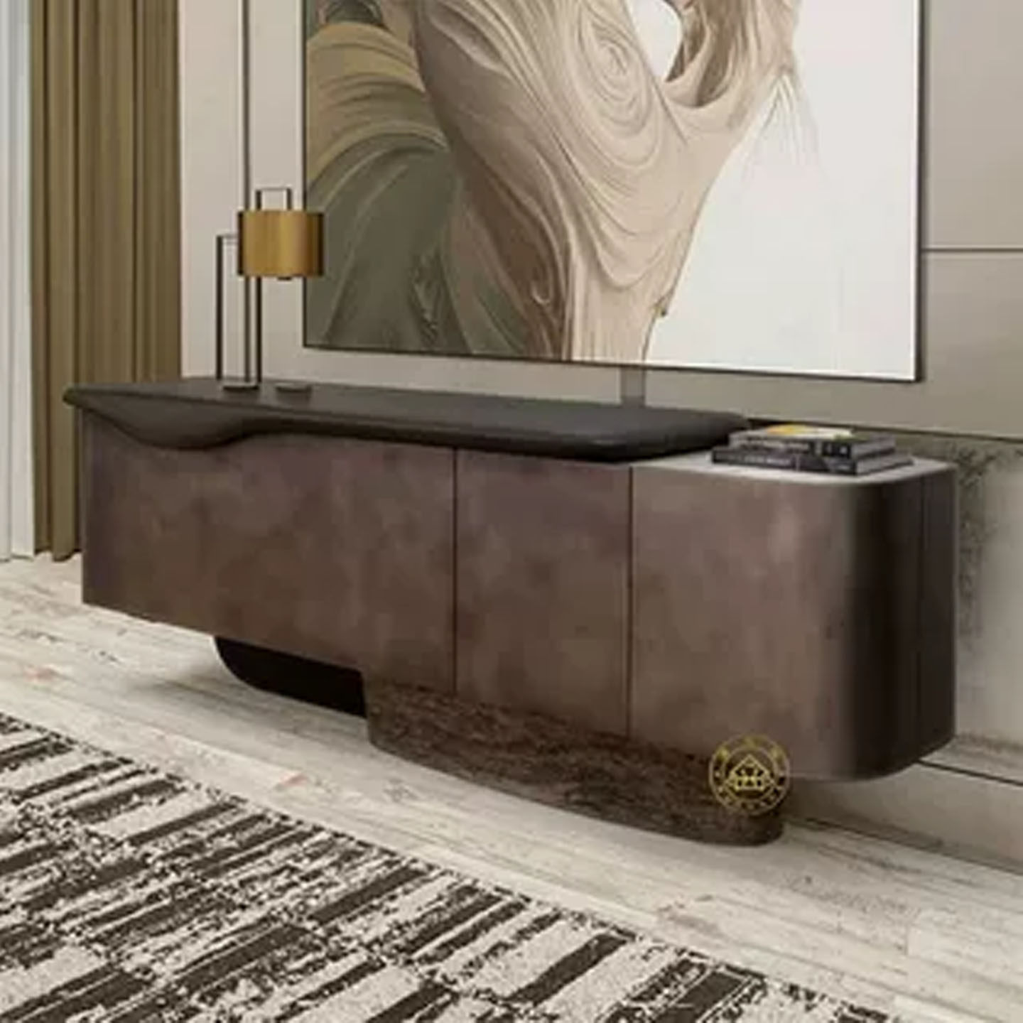 意式餐边柜实木轻奢豪宅别墅家用电视柜创意设计感靠墙升降酒柜,住宅家具,餐边柜,淘宝优惠券,粉丝福利购,淘宝优惠卷