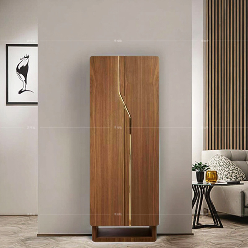 轻奢首饰柜指纹锁别墅家用保险柜意式高端设计师款实木珠宝收纳柜