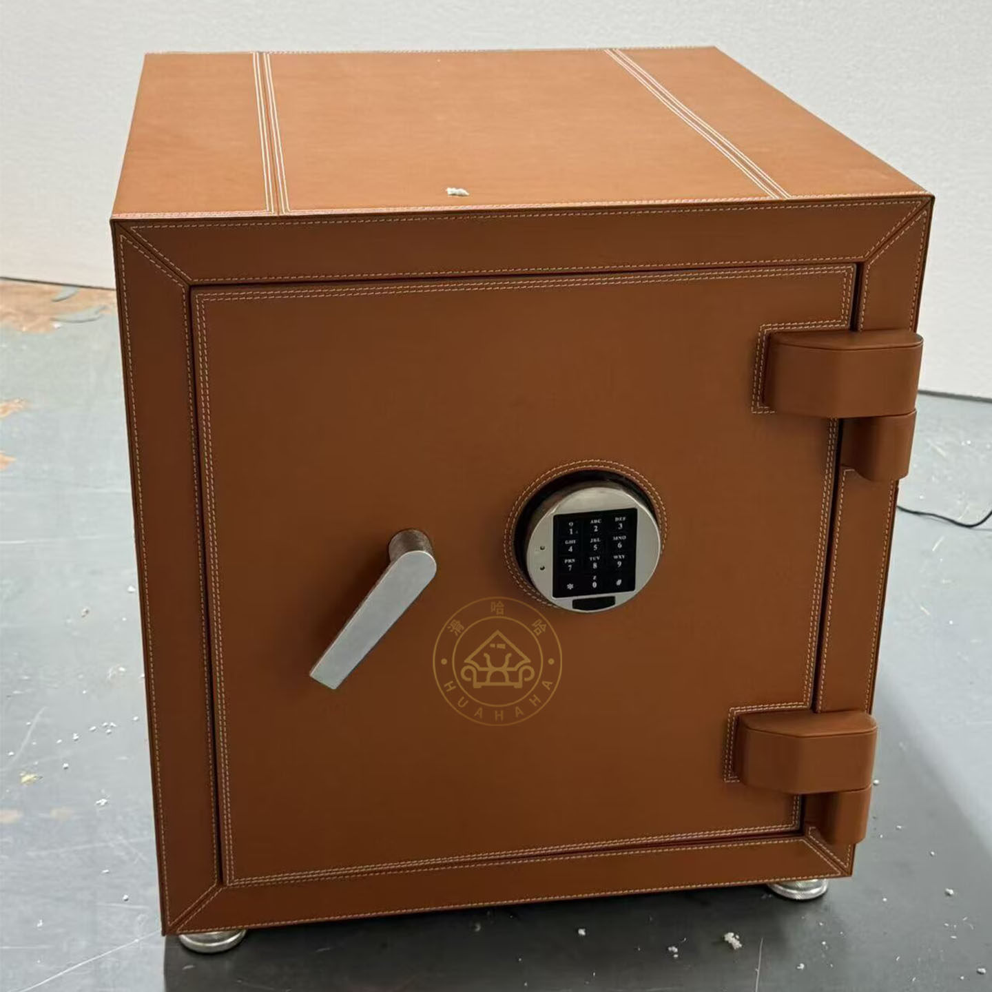 意式轻奢创意保险柜现代家用设计师皮革密码高端首饰柜小型珠宝柜