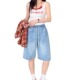 Distressed retro denim 做旧复古高腰显瘦牛仔五分裤 capri pants