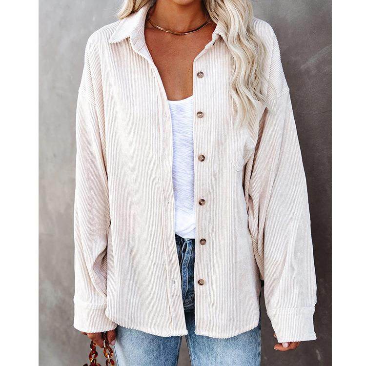large size loose solid shirt blouses for women autumn