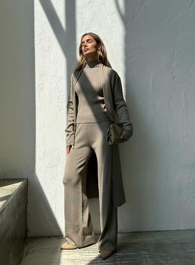 suit temperament casual plump knitted minimalist simple