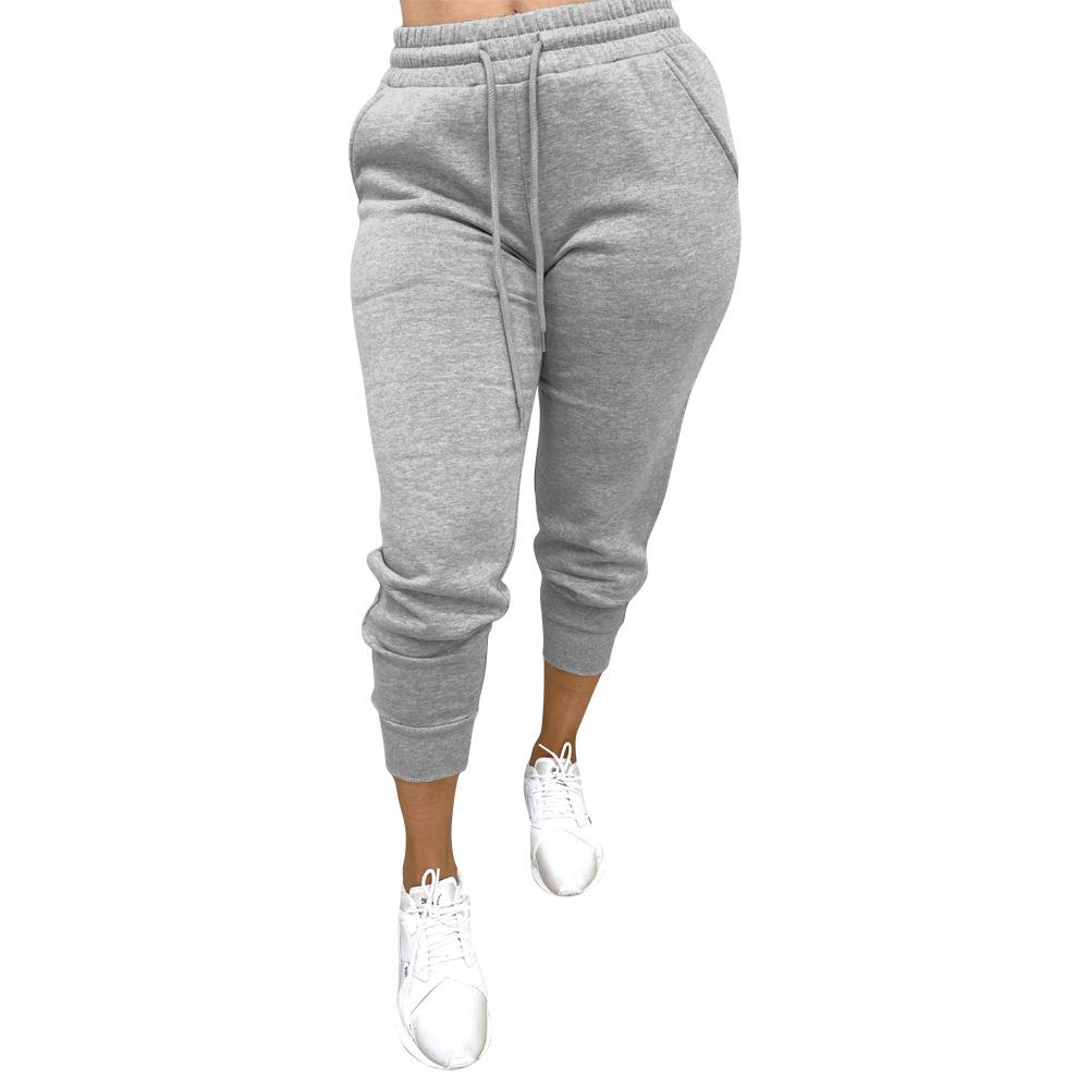 Solid Color Sweatshirt Pants Womens Jogging Pants with