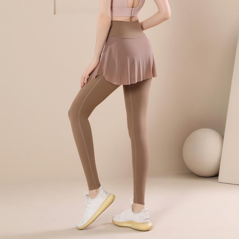 dance sports high Fake skirt pants running hip anti-light