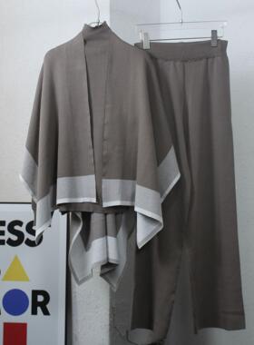 two piece sets women modest shawl coat long dress outfits