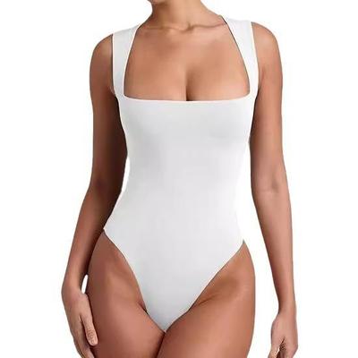 womens sleeveless tight tank underlay jumpsuit