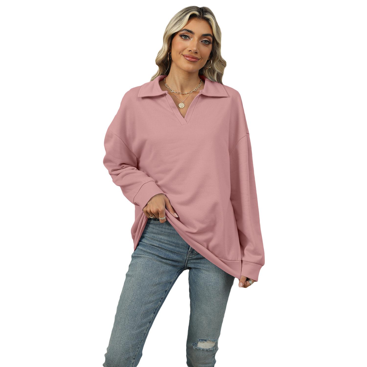 women for tops jacket sweatshirt sleeve long loose lapel