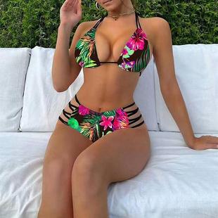 spring ladies outdoor split hot slim swimsuit bikini