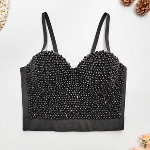 women wear camisole inner Pearl top short for sleeved