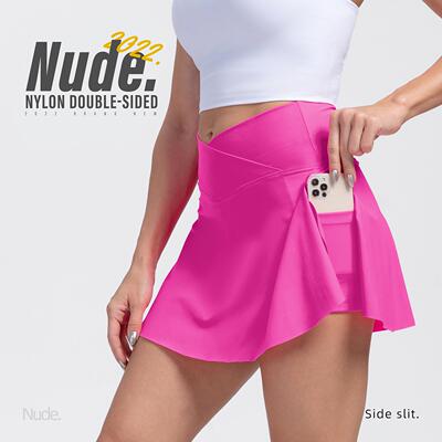 Women Tennis Skirt Running Yoga Clothes Culottes Yoga Waist