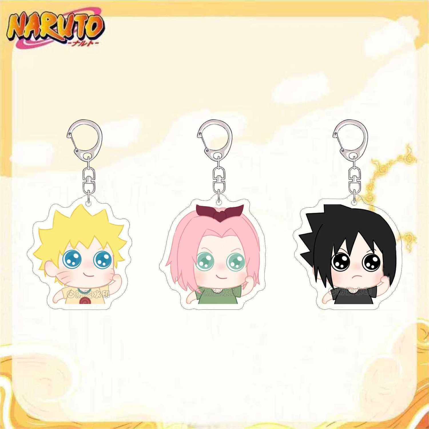 火影忍者周边钥匙扣可爱鸣人佐助小樱勇敢小七班表情包书包挂件