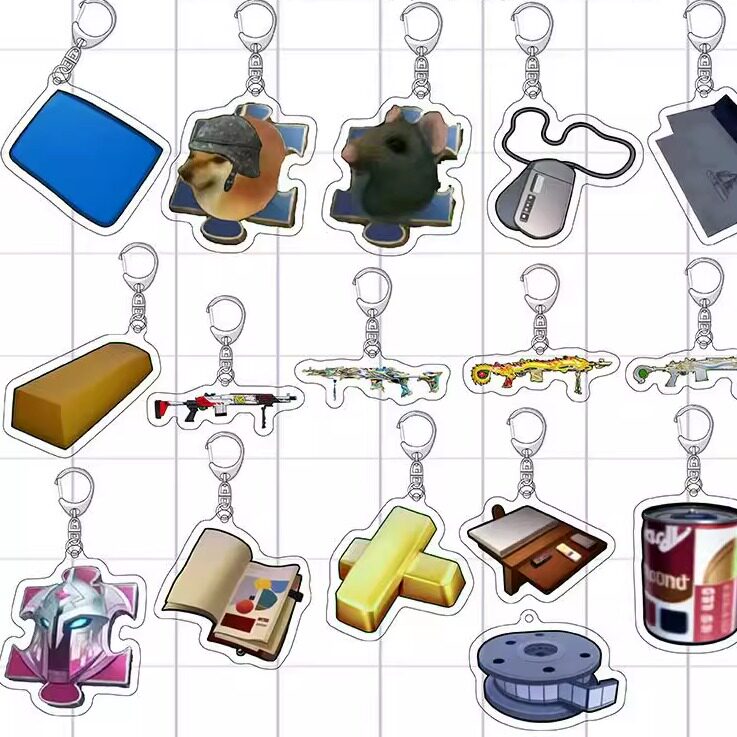 地铁求生物资武器亚克力周边双面透明钥匙扣书包挂件送同学小礼品