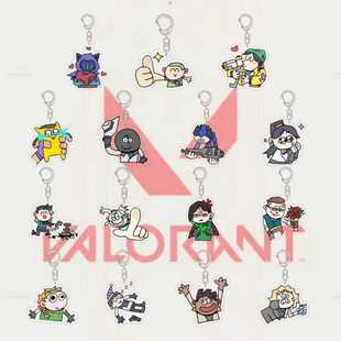 瓦罗兰特游戏周边钥匙扣猫猫幽影盖可奇乐奶妈表情包卡通书包挂件