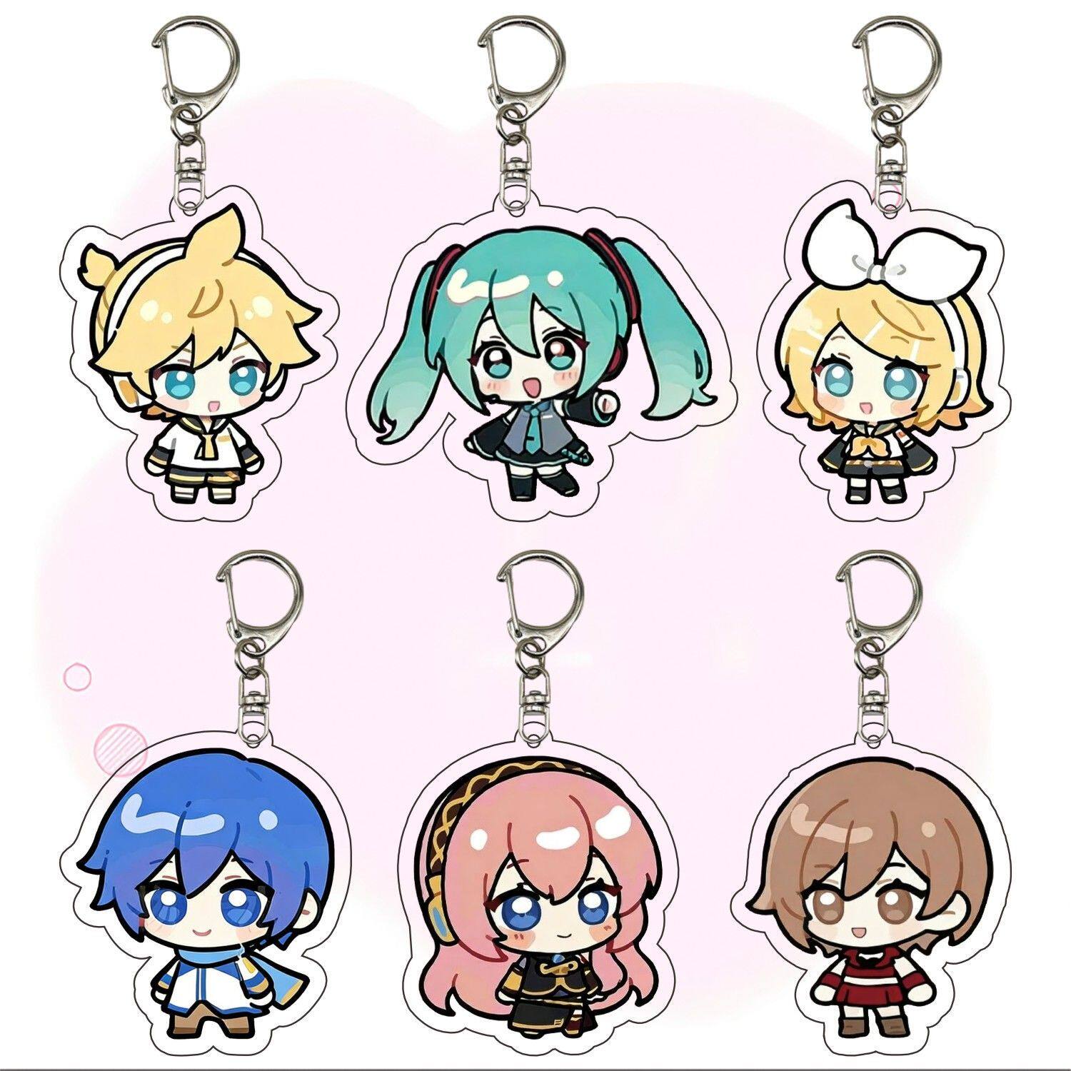 世界计划初音未来亚克力钥匙扣挂件游戏周边可爱Q版学生书包饰品