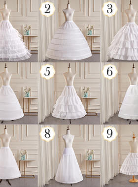 新娘婚纱裙撑加蓬可调节中长款鱼骨撑洛丽塔花嫁礼服内搭延长撑