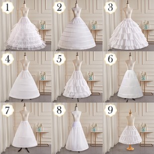 新娘婚纱裙撑超大加蓬可调节中长款 鱼骨撑洛丽塔花嫁礼服内搭裙撑