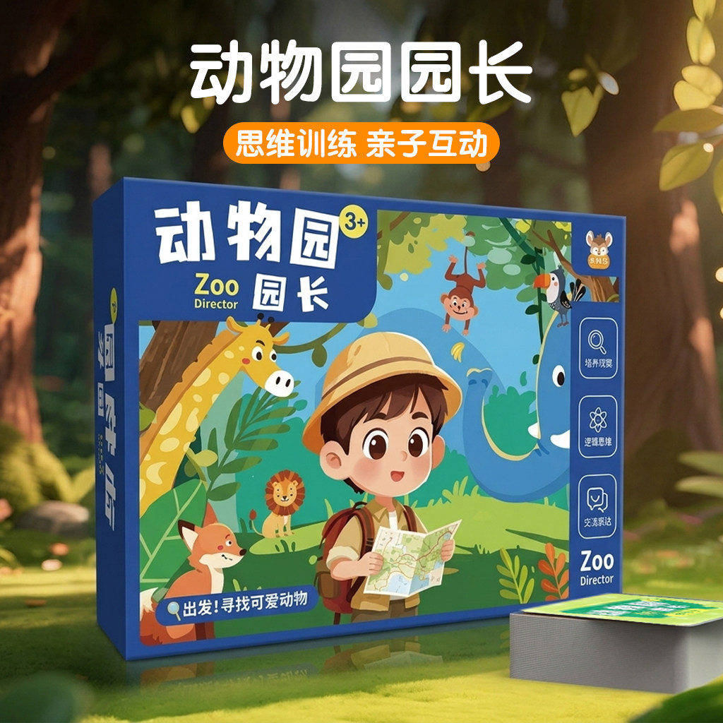动物园园长儿童益智卡牌亲子互动大脑逻辑思维专注力训练桌游玩具