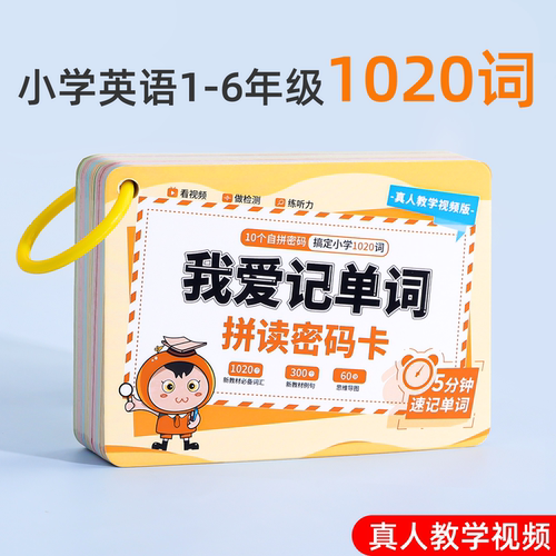 【1-6年级】英语思维导图1020词