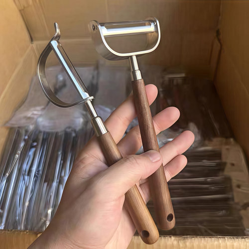 316不锈钢胡桃木水果削皮器