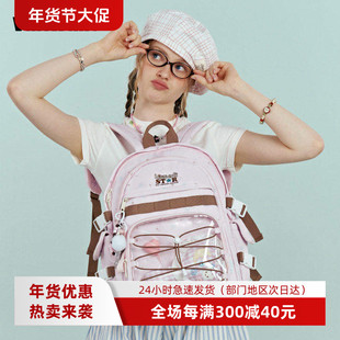 VANWALK 小众设计学院风大容量双肩包少女新款小食量痛包学生书包