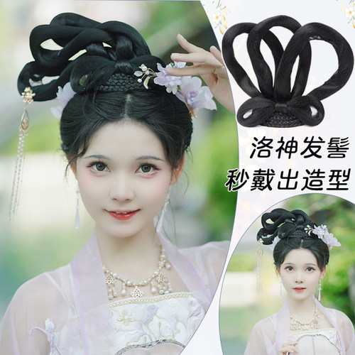 汉服假发一体式可变形飞天发髻