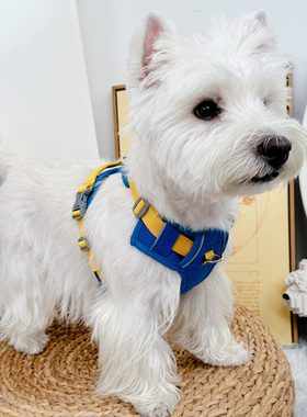 狗狗胸背牵引绳遛狗绳宠物猫咪防挣脱柯基西高地幼犬泰迪比熊小狗