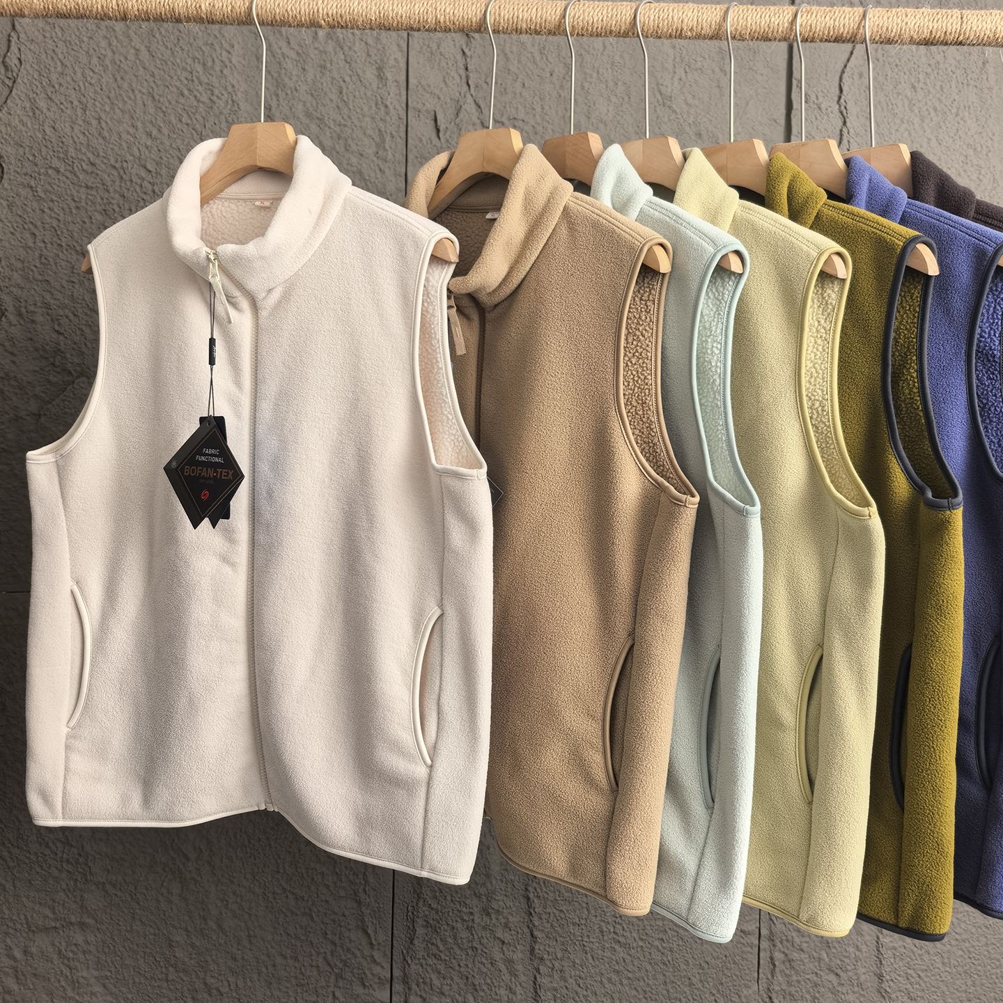 11色情侣摇粒绒加绒加厚立领马甲