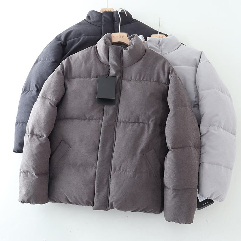 复古桃皮绒！设计师款！冬季男女加厚保暖面包服情侣立领棉衣棉服