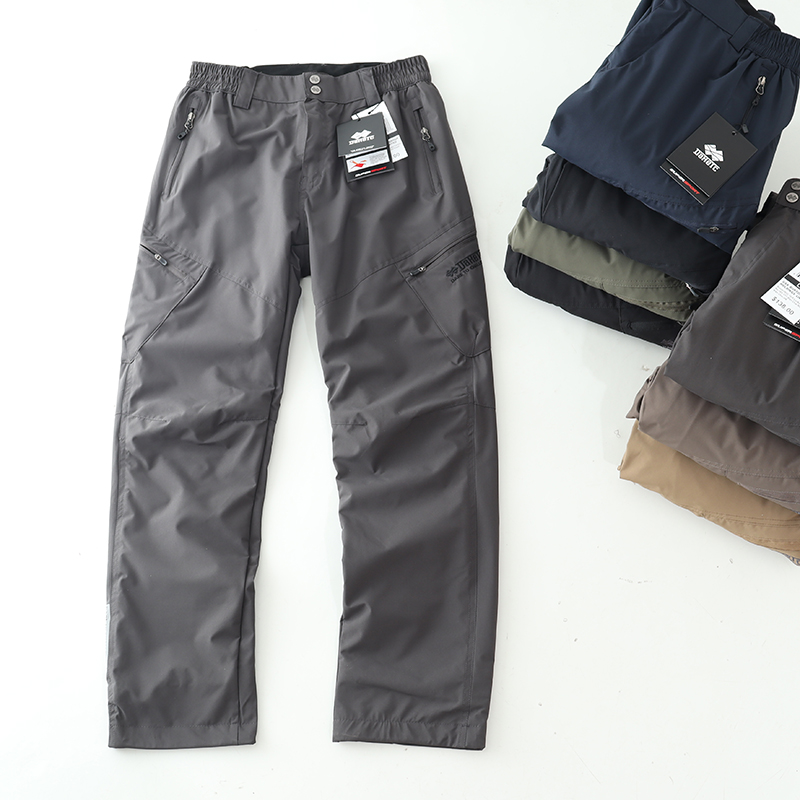 直筒休闲加绒加厚冲锋裤防风防水